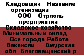 Кладовщик › Название организации ­ O’stin, ООО › Отрасль предприятия ­ Складское хозяйство › Минимальный оклад ­ 1 - Все города Работа » Вакансии   . Амурская обл.,Благовещенский р-н